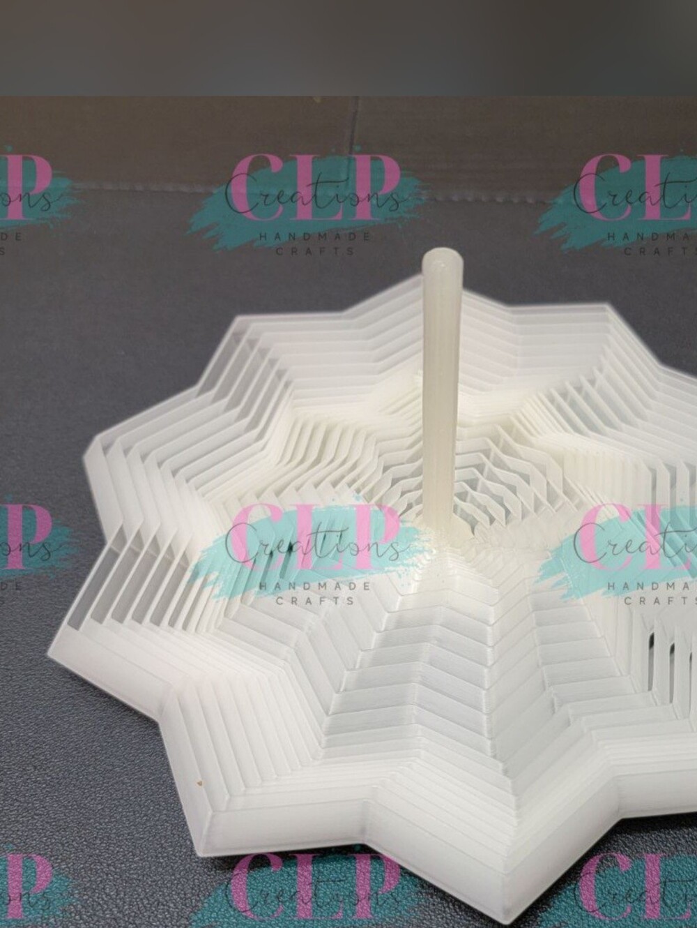 3D Printed Large "Ice Clear" (Color) Geometric Star Spiral Fidget/Sensory toy